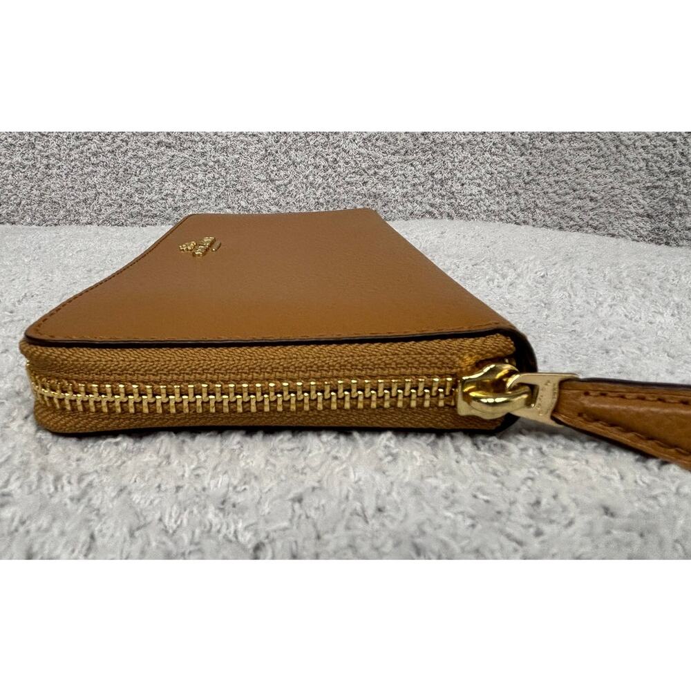 Coach Brown Pebbled Leather Continental Accordion Zip Wallet #76949 - Picture 4 of 8
